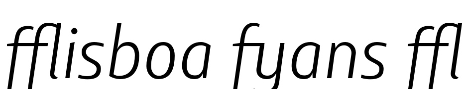 Lisboa Sans Ligatures Light Italic Font Download Free