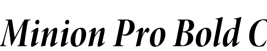 Minion Pro Bold Cond Italic Display Font Download Free