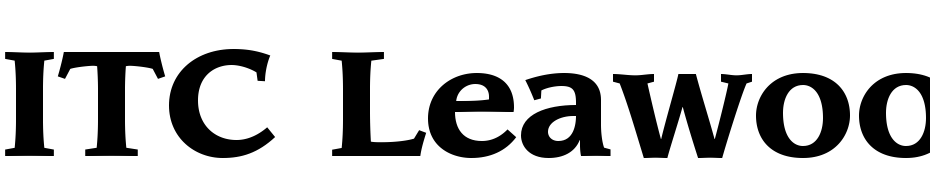 ITC Leawood Std Bold Font Download Free