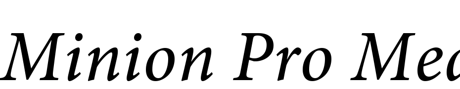 Minion Pro Medium Italic Font Download Free