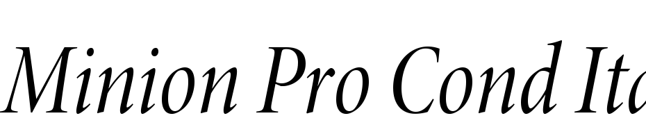 Minion Pro Cond Italic Display Font Download Free
