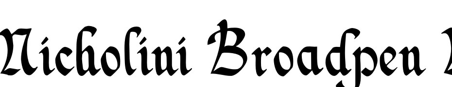 Nicholini Broadpen Regular Font Download Free