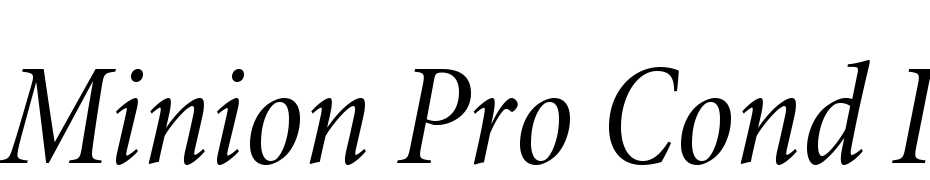 Minion Pro Cond Italic Subhead Font Download Free