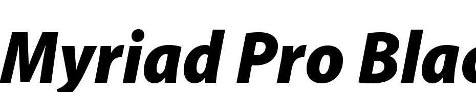 Myriad Pro Black Semi Condensed Italic Font Download Free