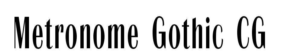 Metronome Gothic CG Font Download Free