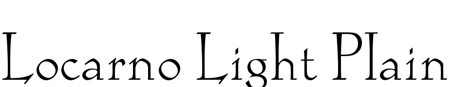 Locarno Light Plain Font Download Free