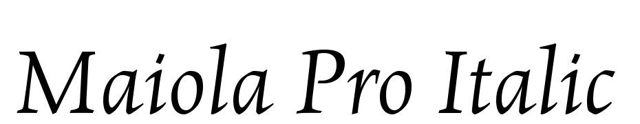 Maiola Pro Italic cкачати шрифт безкоштовно