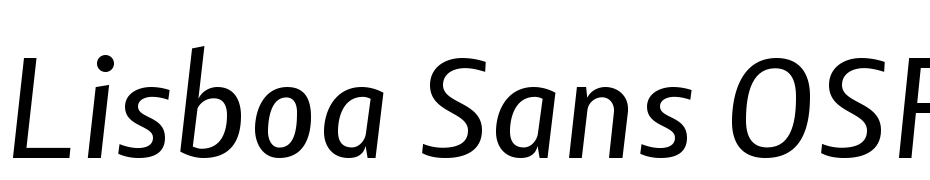 Lisboa Sans OSF Italic Font Download Free