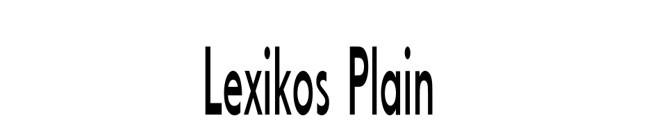 Lexikos Plain Scarica Caratteri Gratis