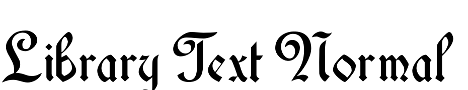 Library Text Normal Font Download Free
