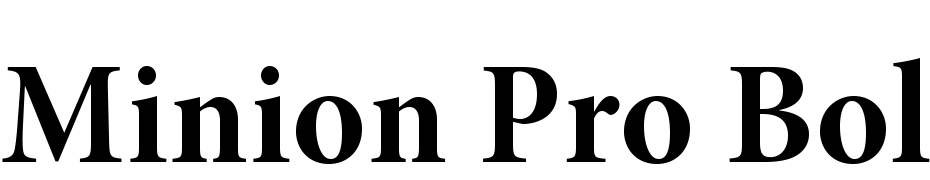 Minion Pro Bold Subhead Font Download Free