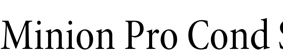 Minion Pro Cond Subhead Font Download Free