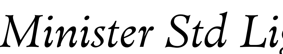 Minister Std Light Italic Font Download Free