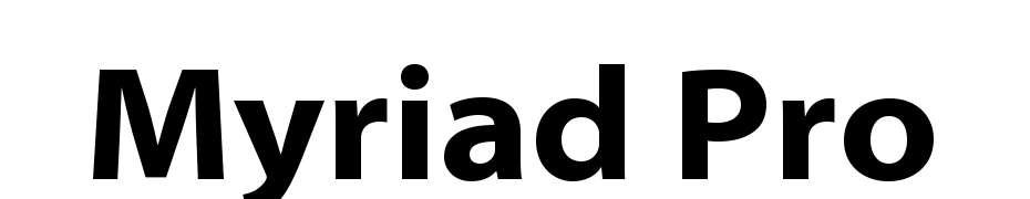Myriad Pro Bold Semi Extended Font Download Free