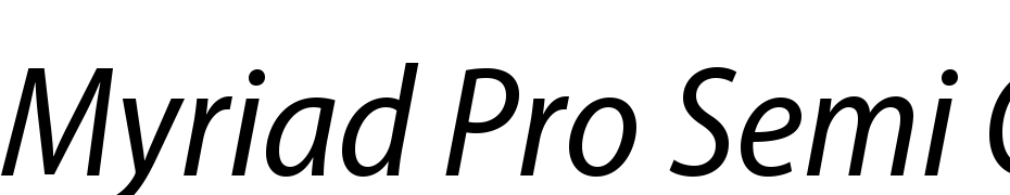 Myriad Pro Semi Condensed Italic Font Download Free