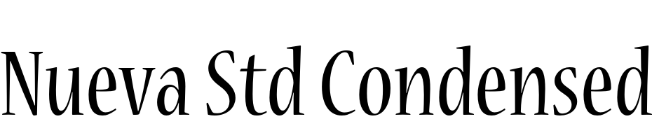 Nueva Std Condensed Font Download Free