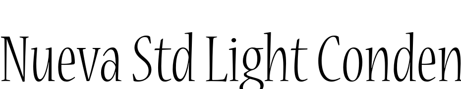 Nueva Std Light Condensed Font Download Free