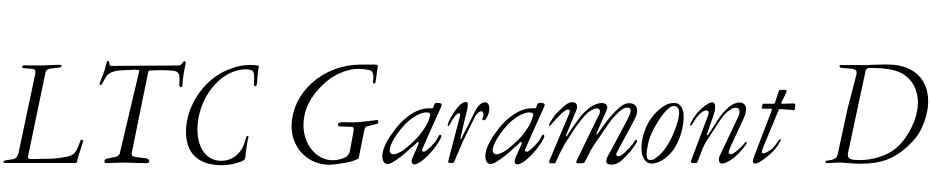 LTC Garamont Display OT Italic Font Download Free