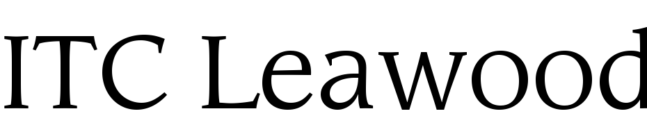 ITC Leawood Std Book Font Download Free