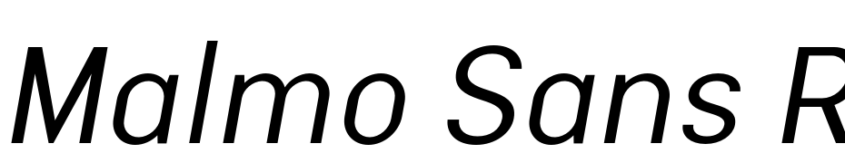 Malmo Sans Regular Italic Font Download Free