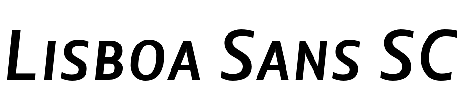 Lisboa Sans SC Bold Italic Font Download Free
