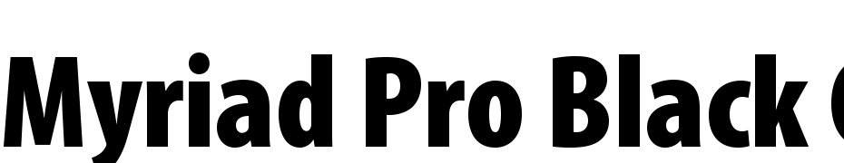 Myriad Pro Black Condensed Font Download Free