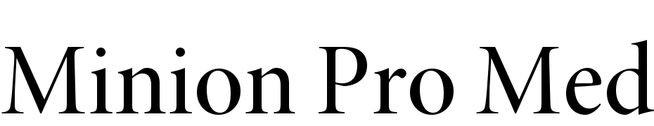 Minion Pro Medium Display Font Download Free