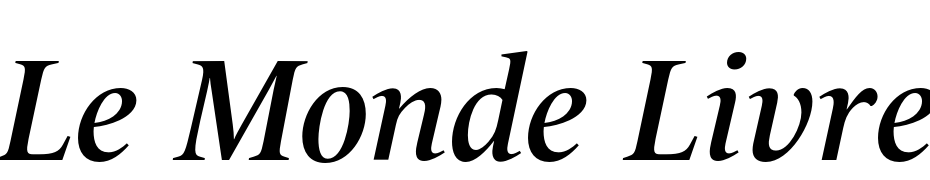 Le Monde Livre Semi Bold Italic Font Download Free
