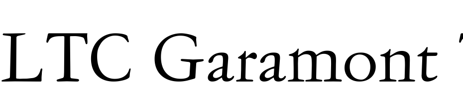 LTC Garamont Text OT Font Download Free