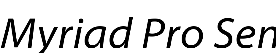Myriad Pro Semi Extended Italic Font Download Free