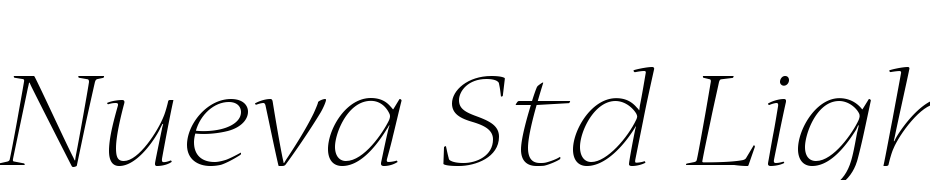Nueva Std Light Extended Italic Font Download Free