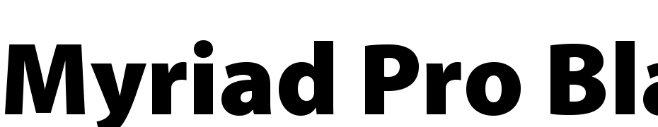 Myriad Pro Black Font Download Free