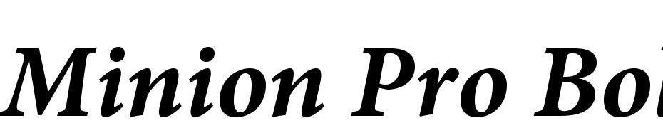 Minion Pro Bold Italic Caption Font Download Free
