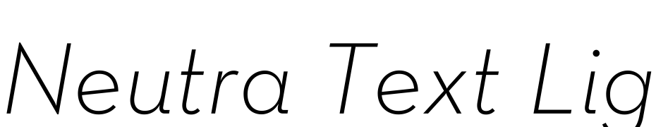 Neutra Text Light Italic Font Download Free