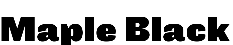 Maple Black Font Download Free