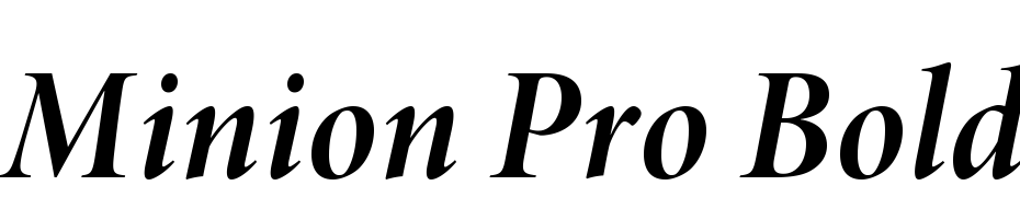 Minion Pro Bold Italic Display Font Download Free