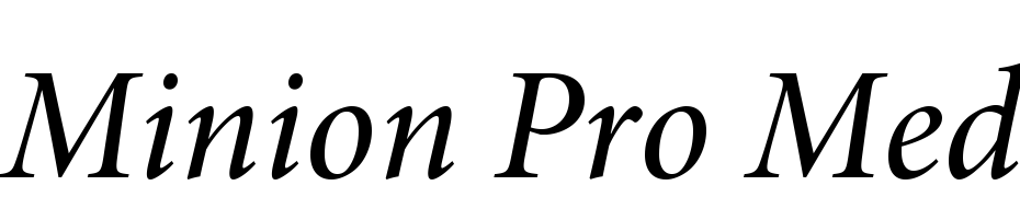 Minion Pro Medium Italic Subhead Font Download Free