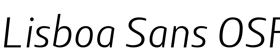 Lisboa Sans OSF Light Italic Font Download Free