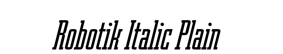 Robotik Italic Plain Font Download Free