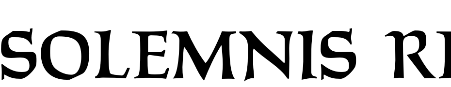 Solemnis Regular Font Download Free