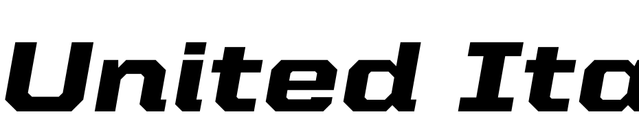 United Italic Semi Ext Black Font Download Free