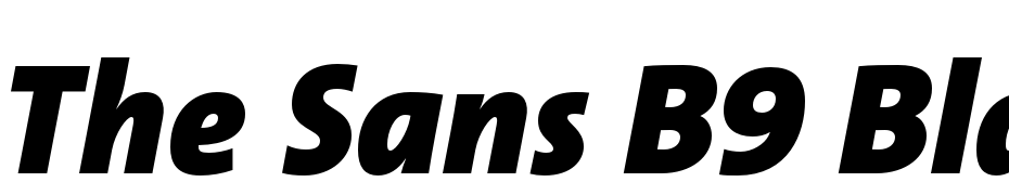 The Sans B9 Black Italic Font Download Free