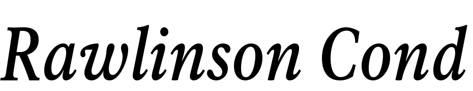Rawlinson Cond Md Medium Italic Font Download Free
