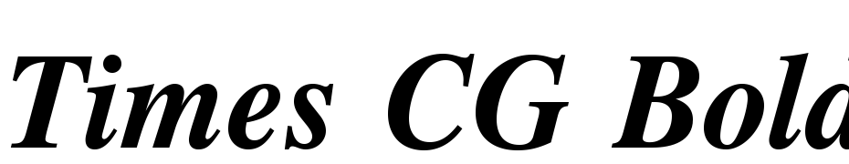 Times CG Bold Italic Font Download Free