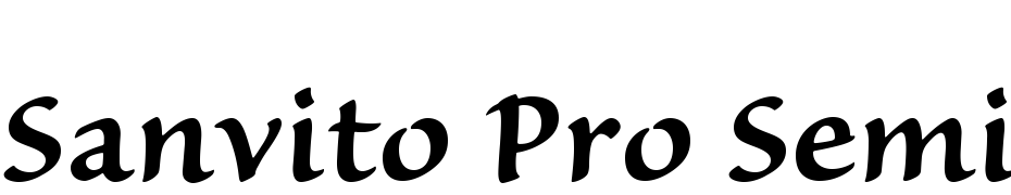 Sanvito Pro Semibold Caption Scarica Caratteri Gratis