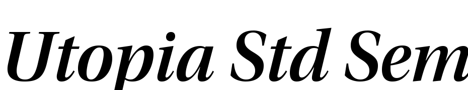Utopia Std Semibold Display Italic Font Download Free