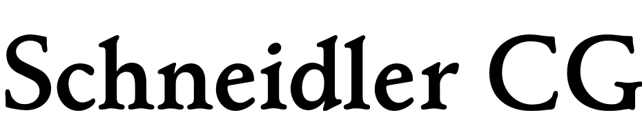 Schneidler CG Bold Font Download Free