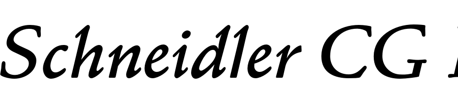 Schneidler CG Bold Italic Font Download Free