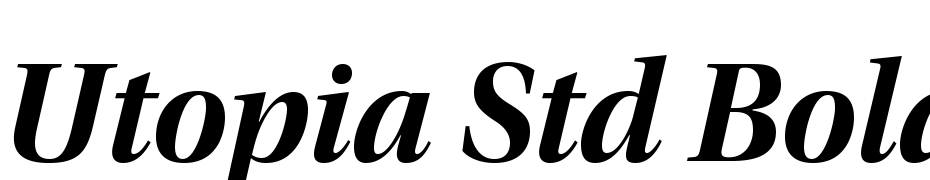 Utopia Std Bold Display Italic Font Download Free