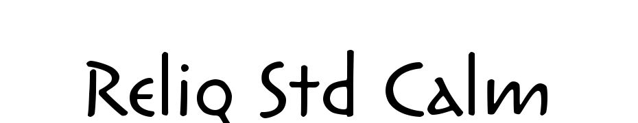 Reliq Std Calm Font Download Free